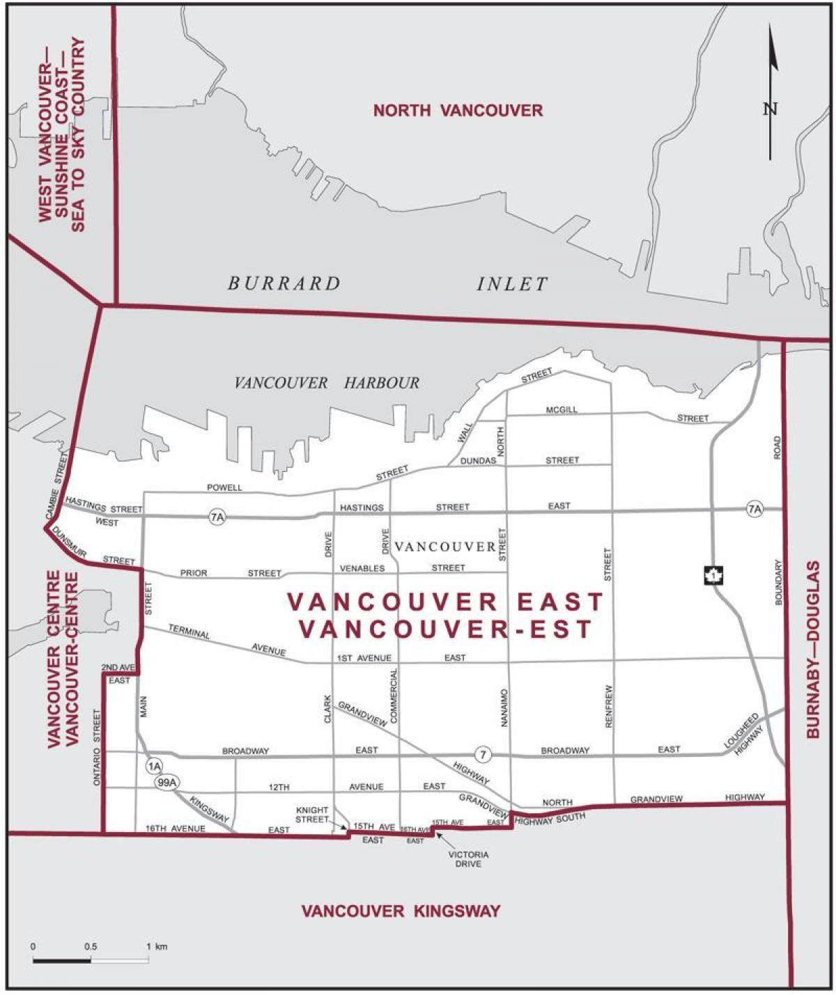 Doğu vancouver haritası 