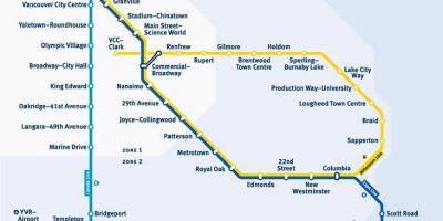 Kanada metronun haritası