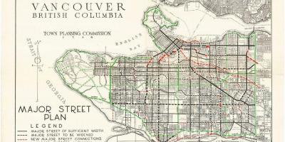 Vintage vancouver haritası 