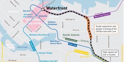 Waterfront station vancouver haritası 