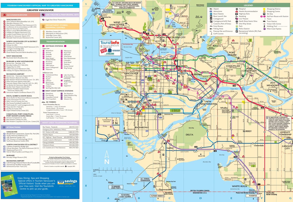 büyük vancouver bc haritası