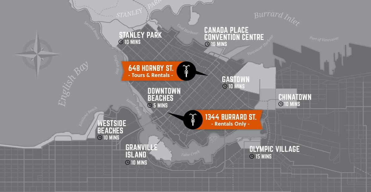 Döngüsünün harita ve rehber vancouver ısland