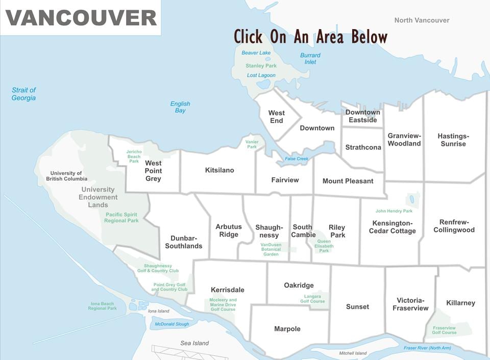 vancouver gayrimenkul harita