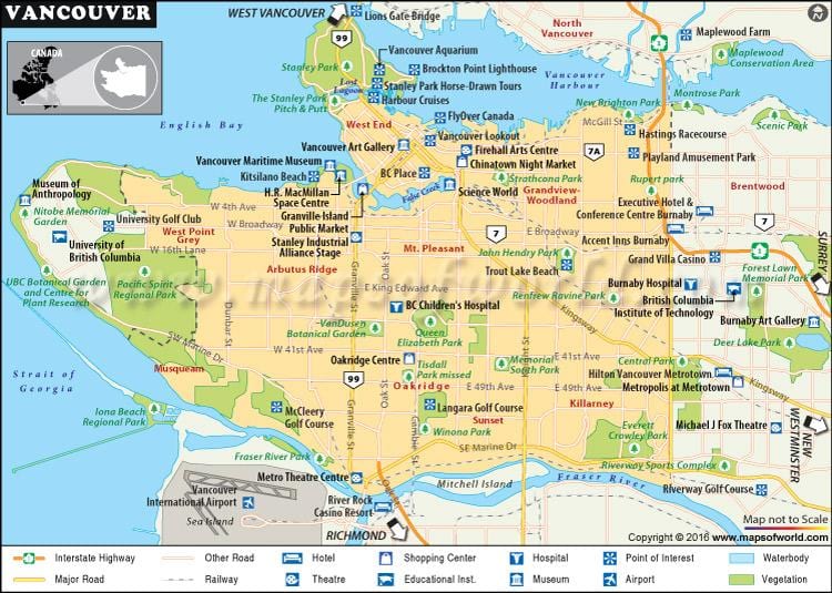 İlgi vancouver haritası puan