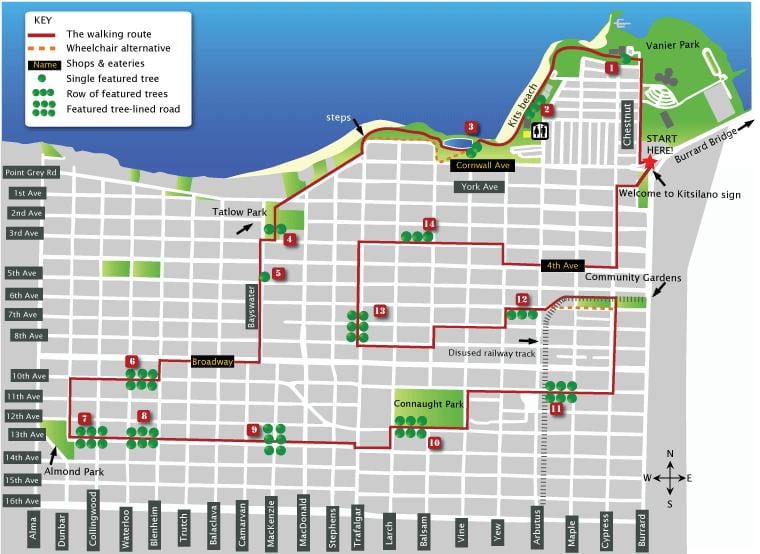 Kitsilano vancouver haritası 
