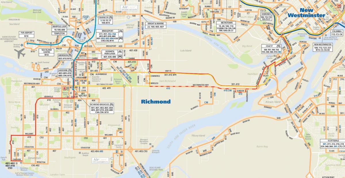 Kuzey vancouver otobüs haritası 