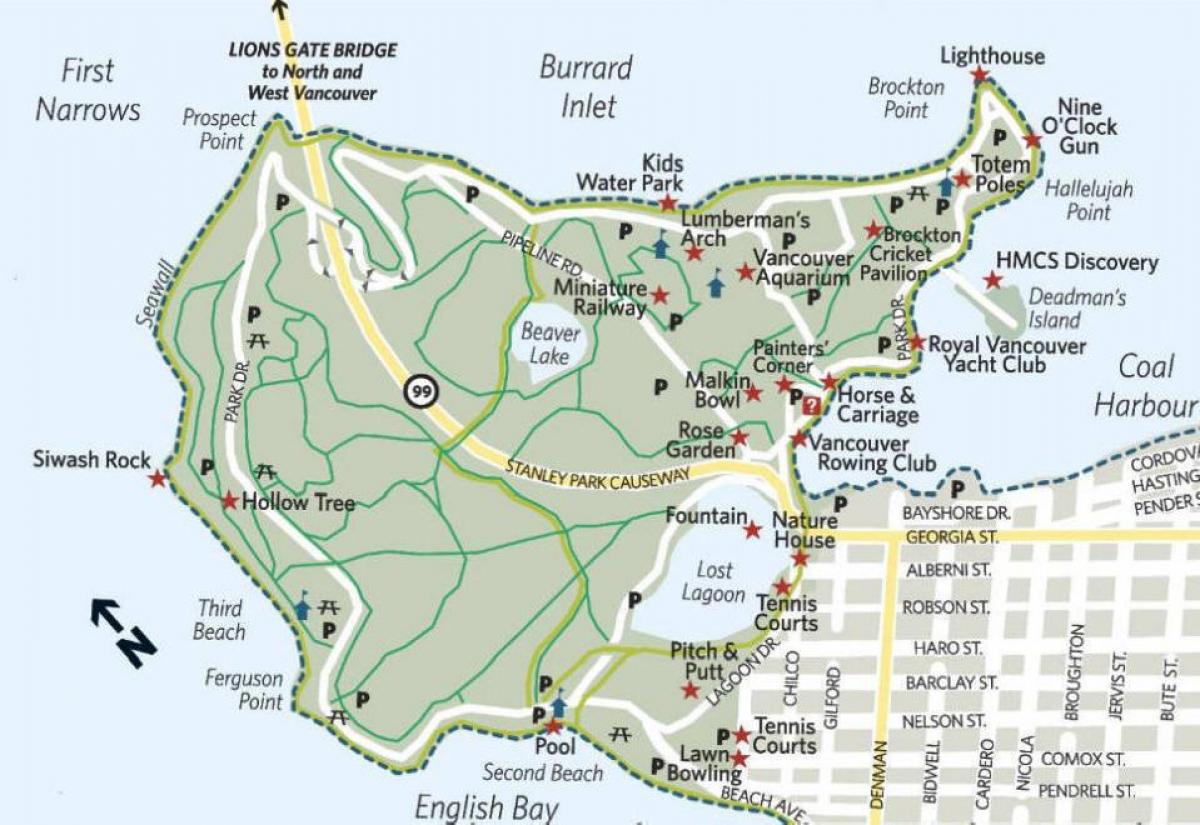 Lumberman kemeri stanley Parkı haritası 