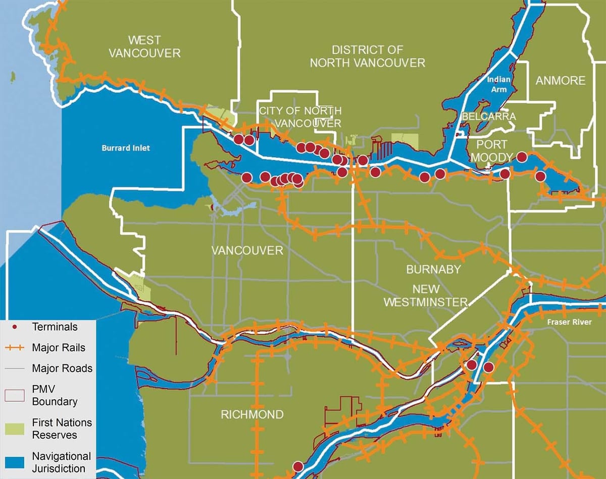 Kuzey Şehir haritası vancouver