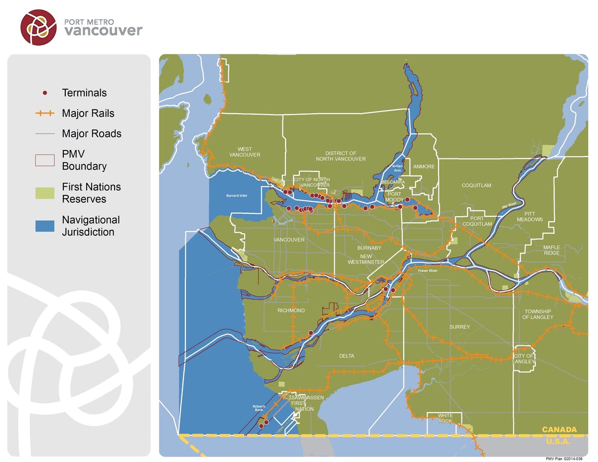 Port metro vancouver haritası 
