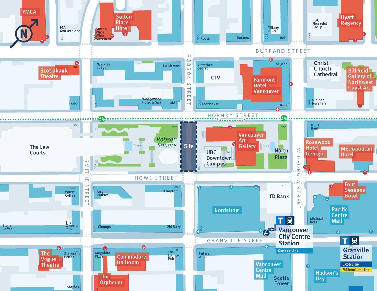 robson street, vancouver haritası 