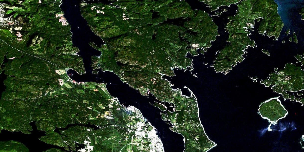 Vancouver Adası uydu haritası