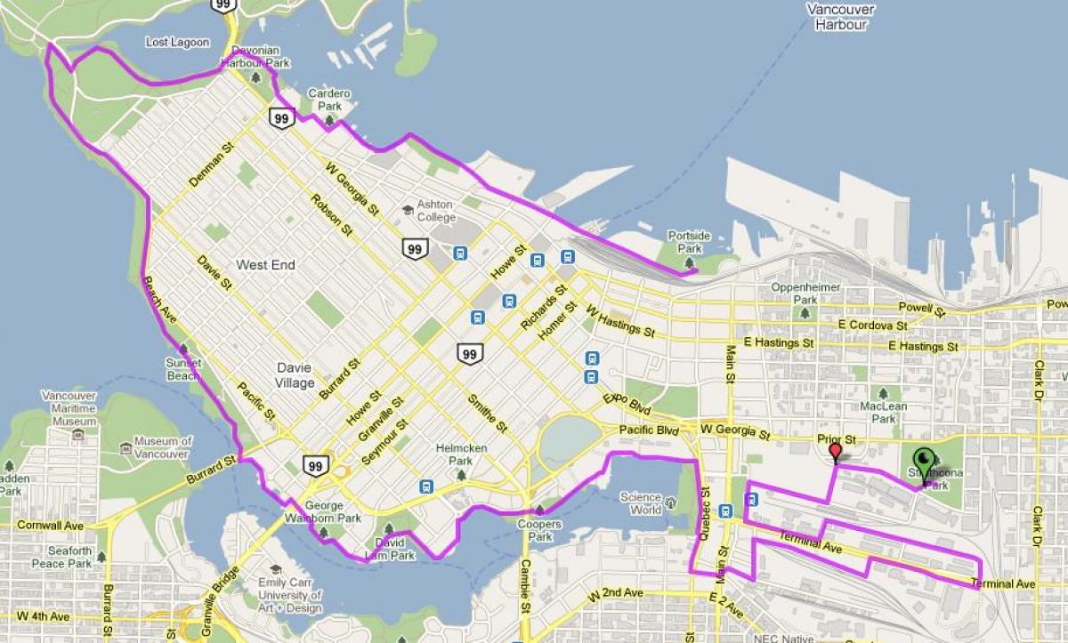 vancouver şehir bisikleti göster