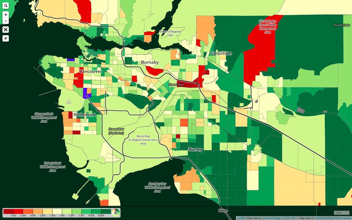 Vancouver haritası demografik