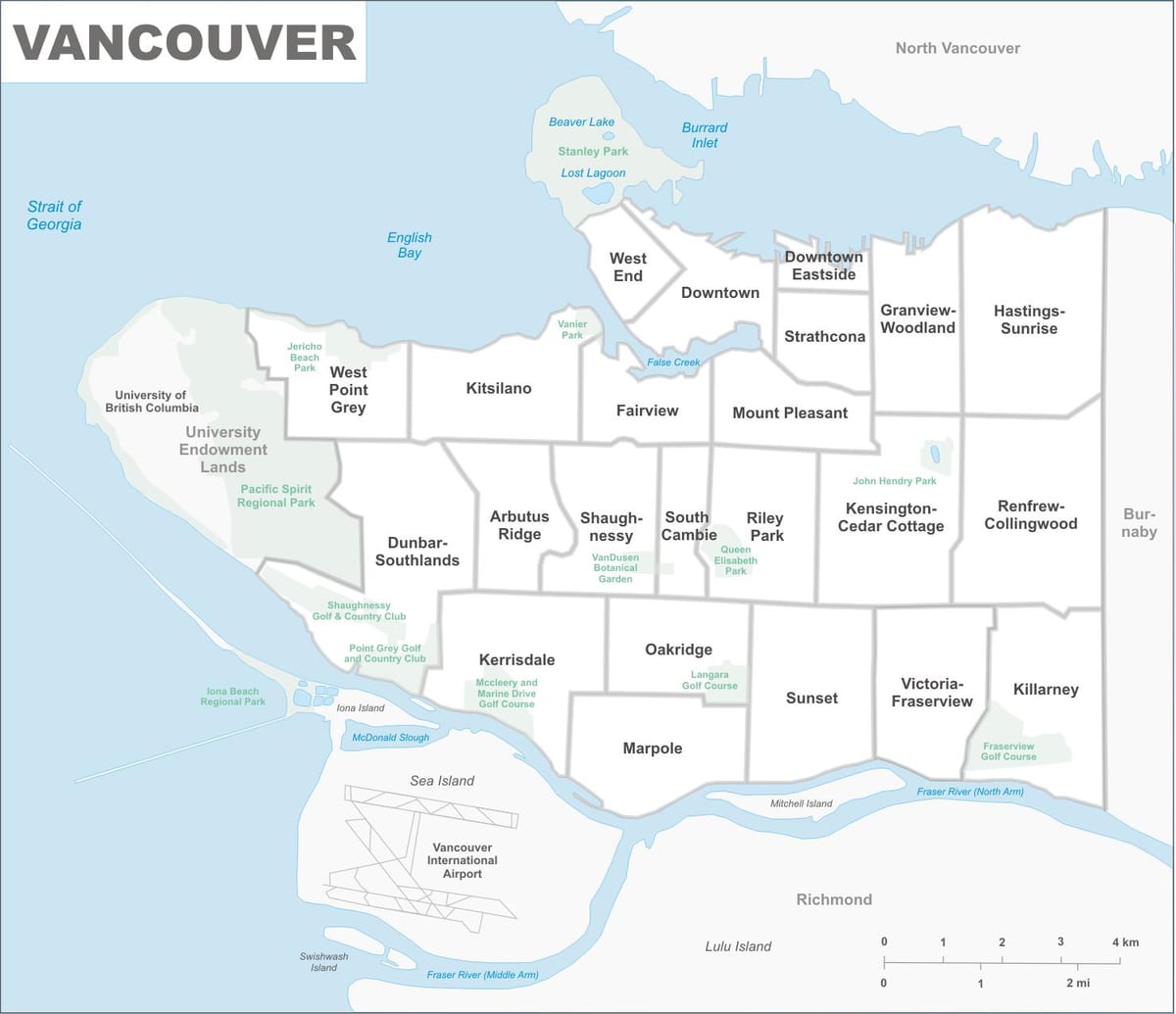 Vancouver emlak haritası 