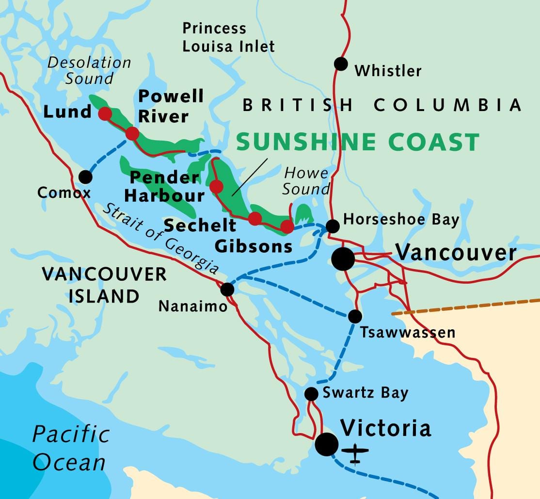 Vancouver haritası feribot