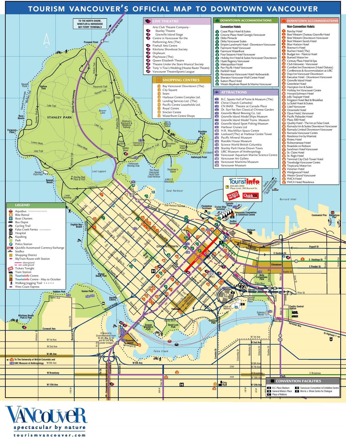 vancouver turistik haritası