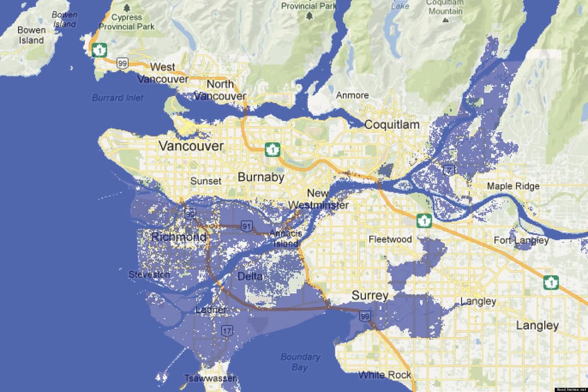 Vancouver sel haritası