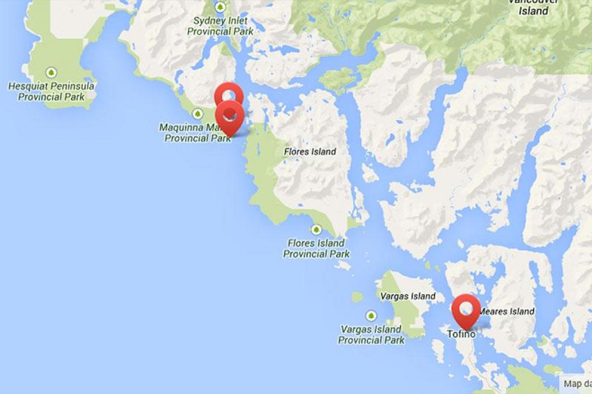 Vancouver ısland hot springs haritası 