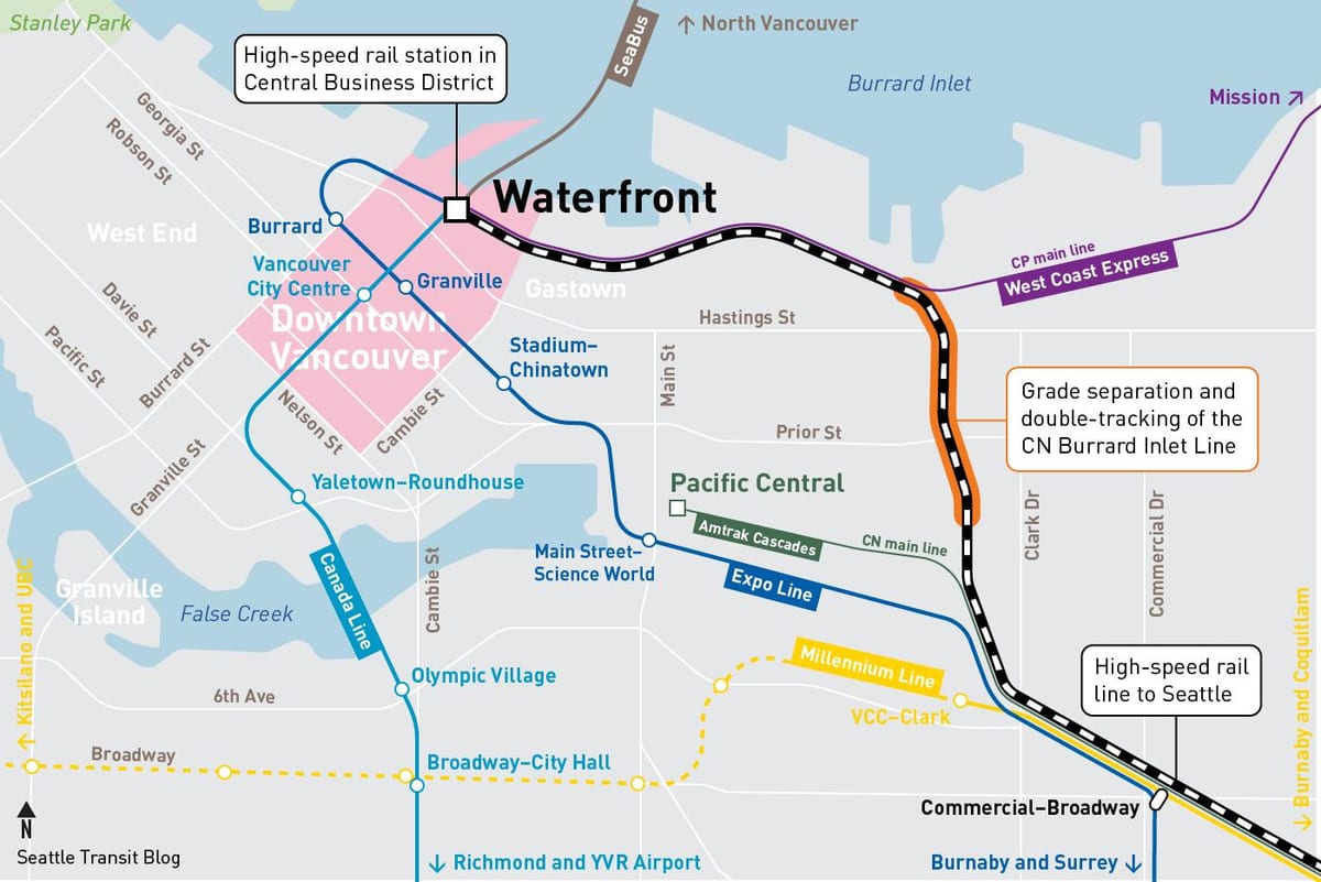 Waterfront station vancouver haritası 