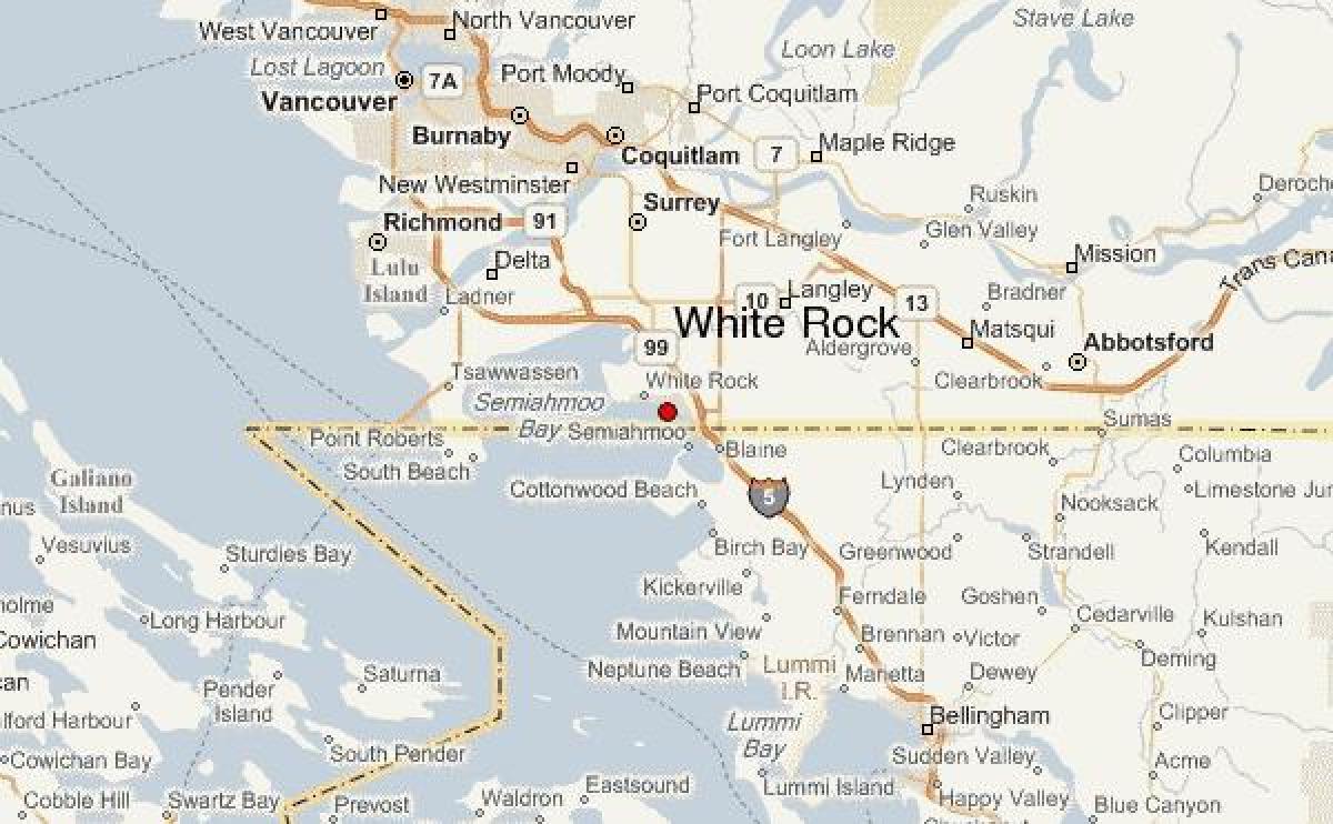 White rock vancouver haritası 