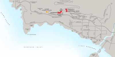Batı vancouver bc haritası 