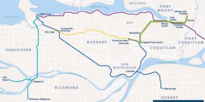 Burnaby metronun haritası 