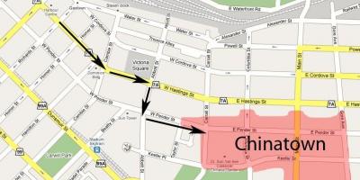 Chinatown vancouver haritası 