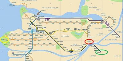 Metronun haritası, maple ridge için vancouver