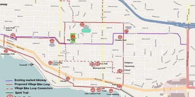 Kuzey vancouver bisiklet haritası