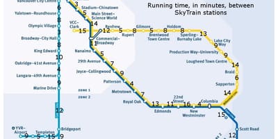 Vancouver tren istasyonu haritası