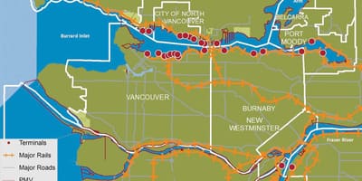 Kuzey Şehir haritası vancouver