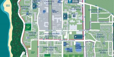 Ubc'ye vancouver kampüs haritası