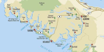 Ucluelet haritası vancouver ısland