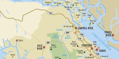 Campbell river haritası vancouver ısland