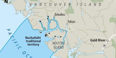 Vancouver haritası adaya ilk Milletler