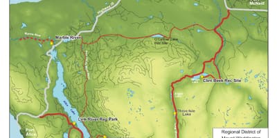 Vancouver Adası mağaraları haritası 