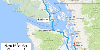 Vancouver ısland harita sürüş mesafeler