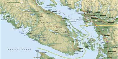 Vancouver bölgenin haritasını M. ö.