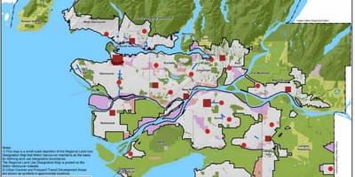Greater vancouver bölgesel ilçe haritası