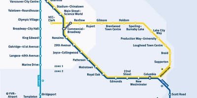 Vancouver bc tren istasyonu haritası 