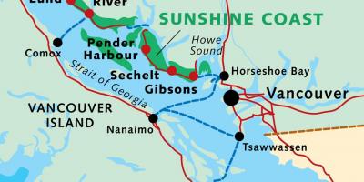 Vancouver haritası feribot