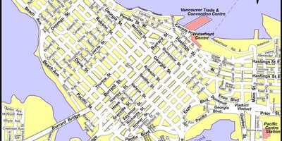 Vancouver Kanada haritası 