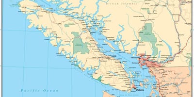Vancouver vektör harita 