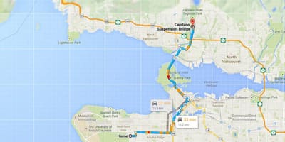 Vancouver köprüleri göster 
