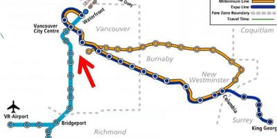 Vancouver metronun kaplama haritası 