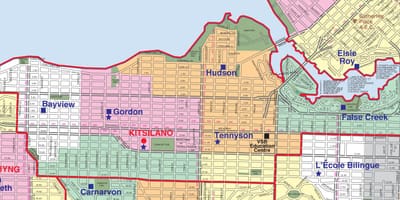 Vancouver okul ilçe sınırı göster