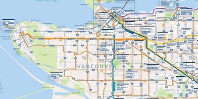 Vancouver otobüs güzergahları harita 