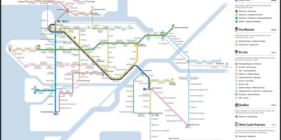 Translink Kanada hattı haritası
